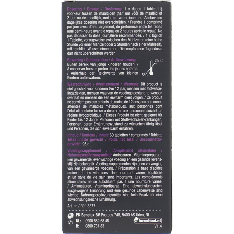 Een afbeelding van Lucovitaal L-Lysine 1000 mg tabletten