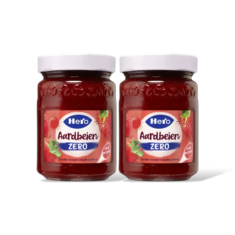 Hero Jam zero aardbeien 2-pack
