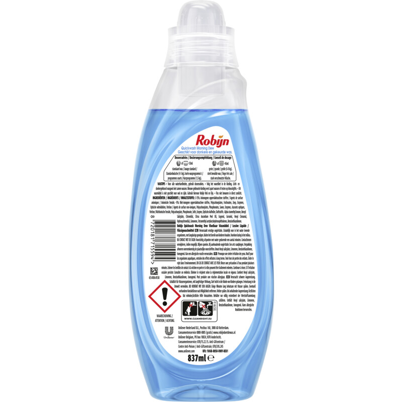 Een afbeelding van Robijn Quickwash morning dew wasmiddel