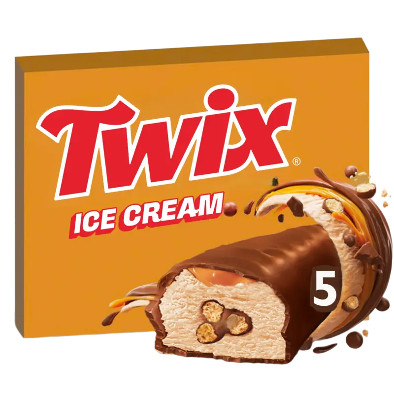 Twix IJsrepen Chocolade Karamel Biscuit 5 Stuks