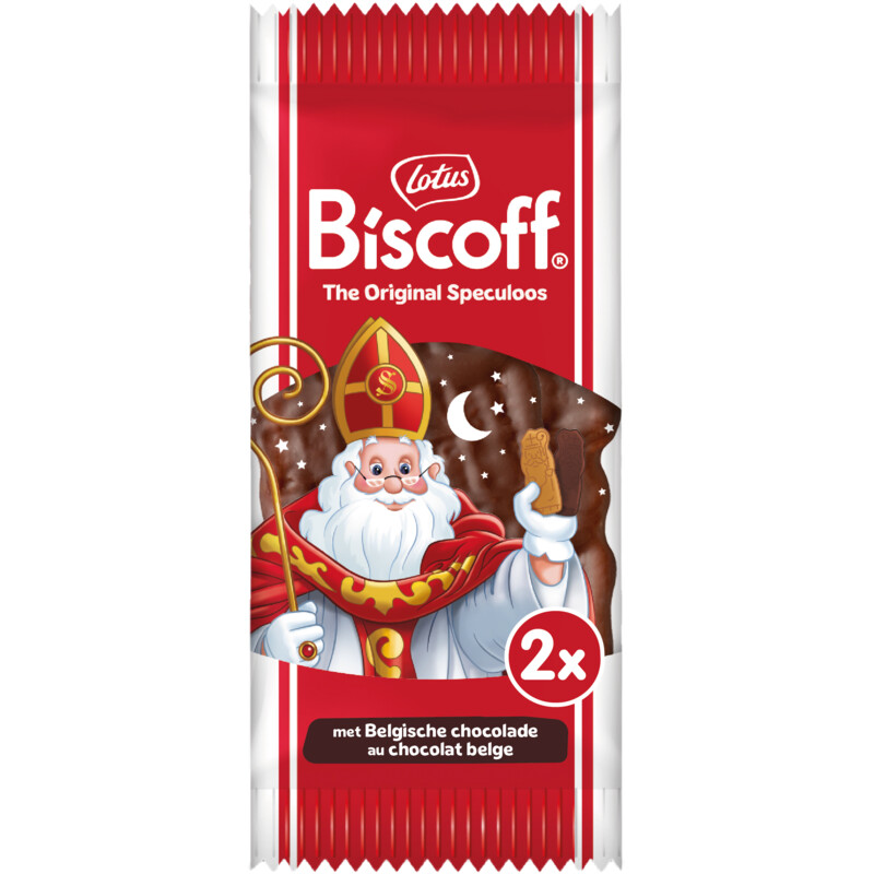 Een afbeelding van Lotus Biscoff Speculoos choco klaasmannen bel