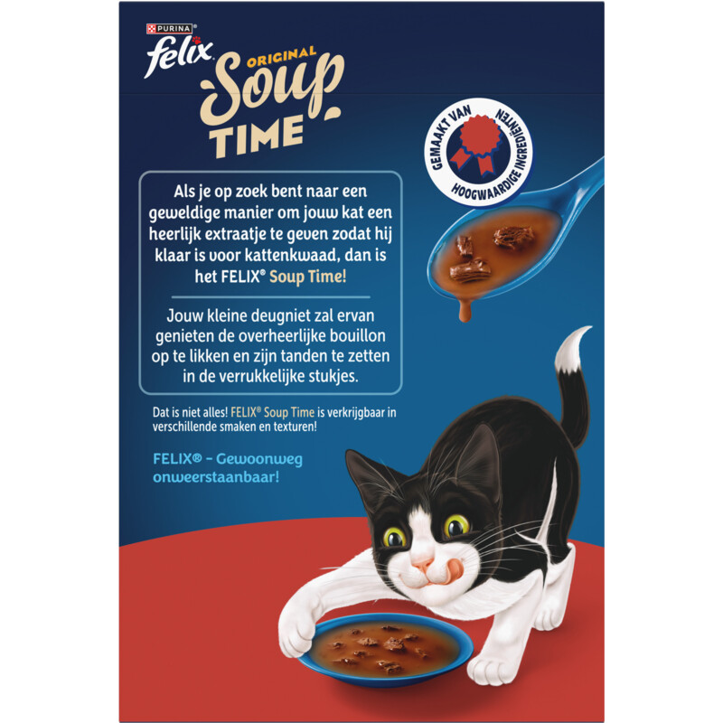 Een afbeelding van Felix Soup original met rund kip lam