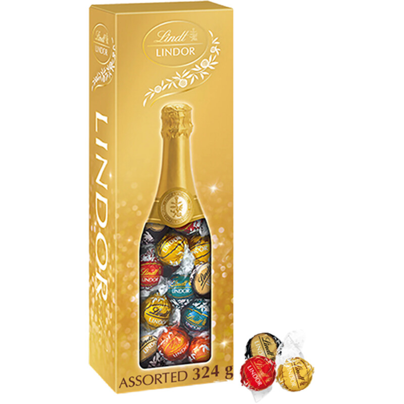 Een afbeelding van Lindt Lindor chocolade bonbons kerstcadeau