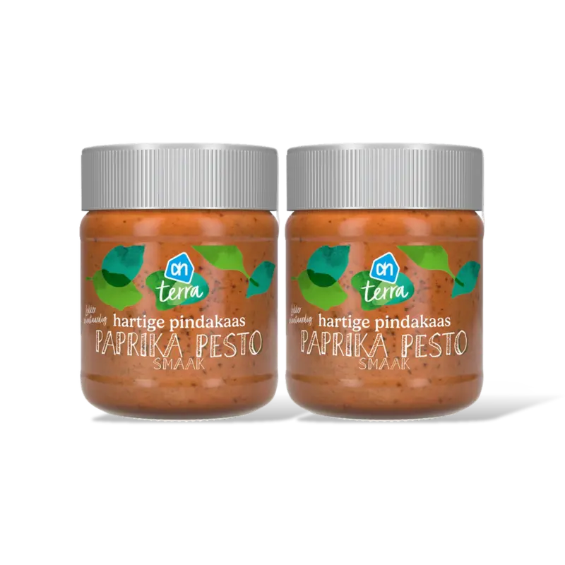 Hartige pindakaas paprika-pesto 2-pack