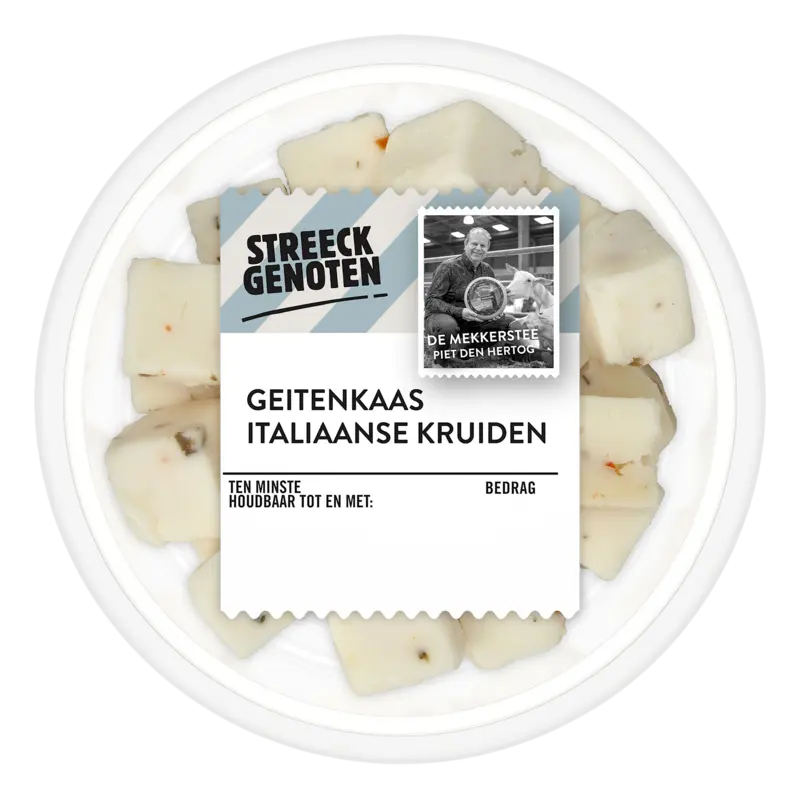 Streeckgenoten Geitenkaasblokjes Italiaanse kruiden