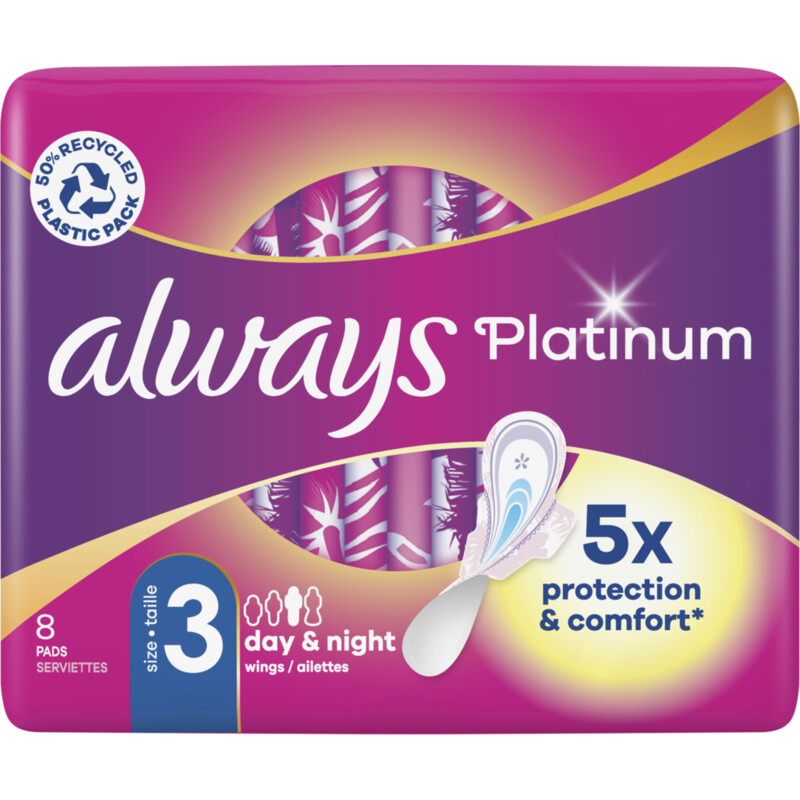 Een afbeelding van Always Platinum night maandverband
