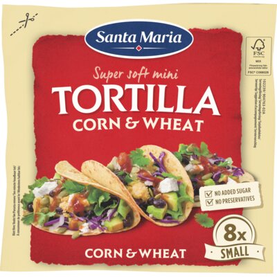 pdp-image-Santa Maria Tortilla wraps corn & wheat 8x small