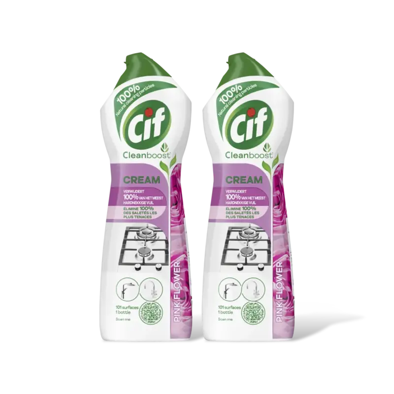 Cream pink flower 2-pack