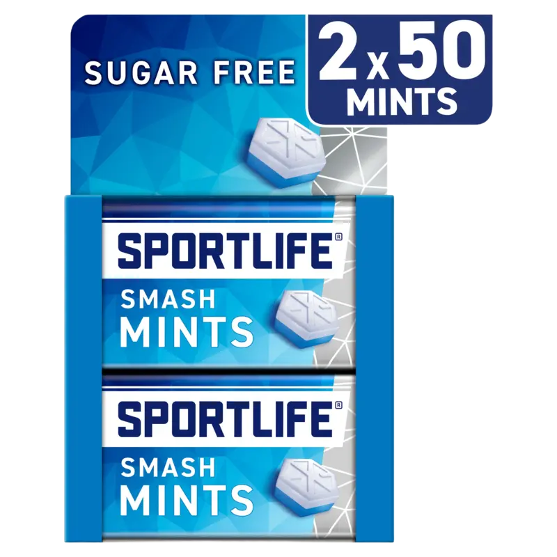Sportlife Smashmint sugar free mints 2-pack