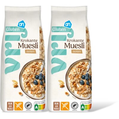 pdp-image-AH Glutenvrij Krokante muesli met noten 2-pack