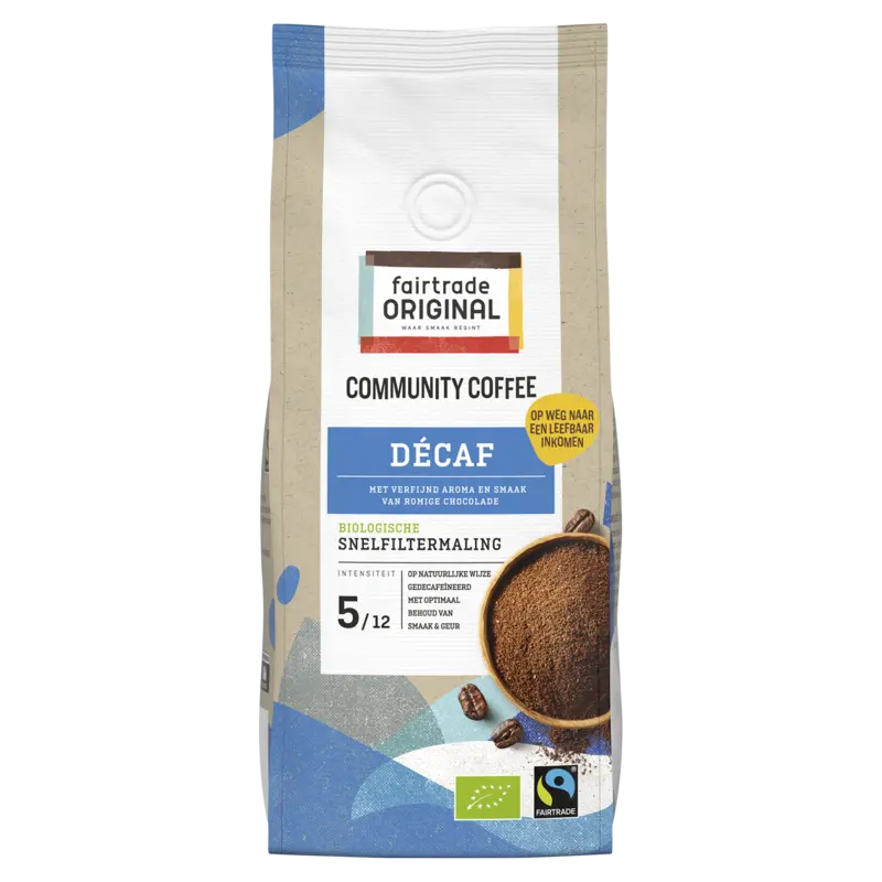 Fairtrade Original Community coffee decaf snelfilter