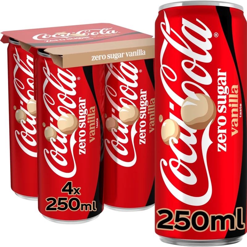 Coca-Cola Zero sugar vanilla 4-pack