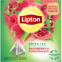 Een afbeelding van Lipton Raspberry & pomegranate green tea