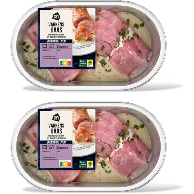 AH Ovenschotel varkenshaas ham peprsaus 2pk