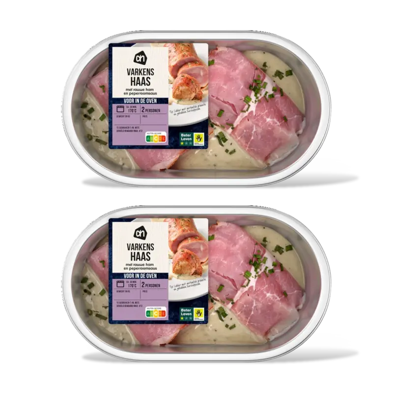 AH Ovenschotel varkenshaas ham peprsaus 2pk
