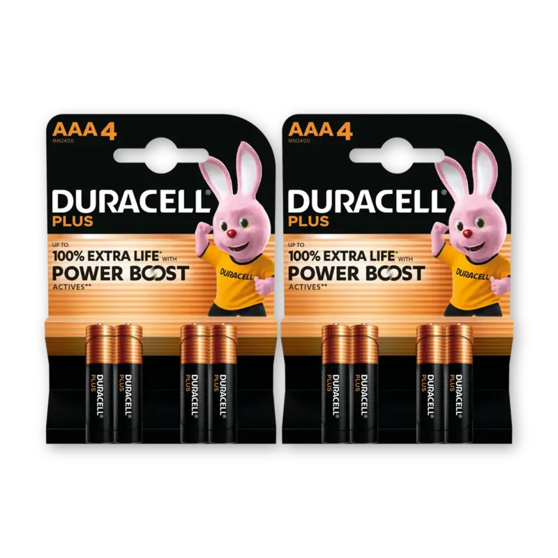 Duracell Plus AAA-alkaline batterij MN2400 2-pk.