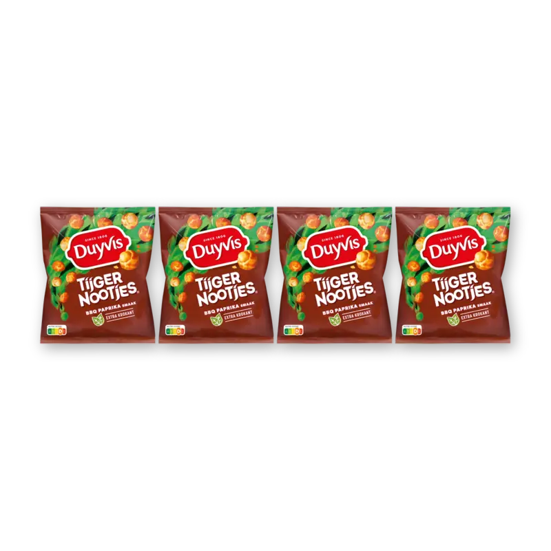 Duyvis Tijgernootjes BBQ Paprika 4-pack