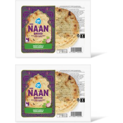 AH Mini naanbrood knoflook koriander 2-pack