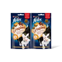 Felix Crispies rund & kipsmaak kattensnack 2pk
