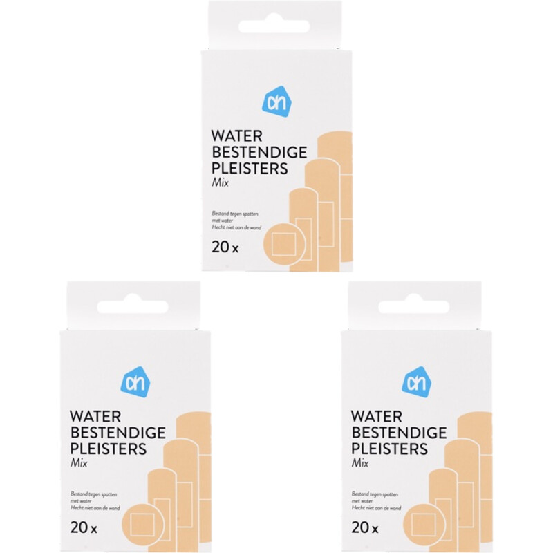 Een afbeelding van AH Waterbestendige pleisters mix 3-pack
