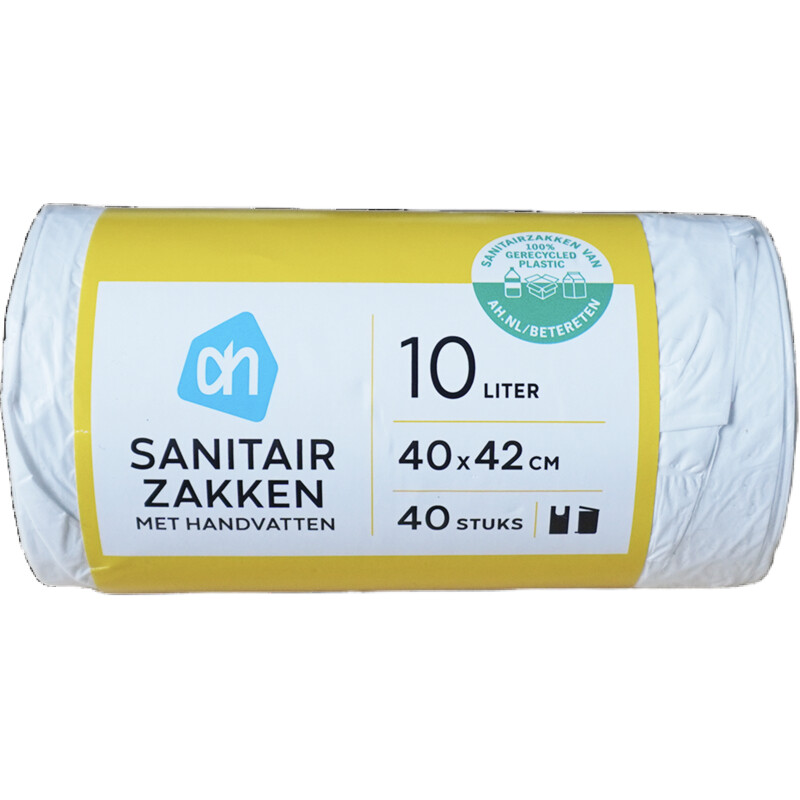 Een afbeelding van AH Sanitairzakken met handvatten 10 liter