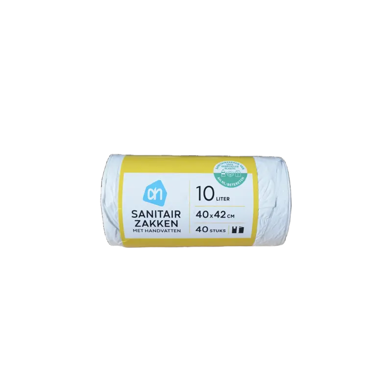 Sanitairzakken met handvatten 10 liter