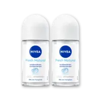 NIVEA Fresh natural deodorant roller 2-pack