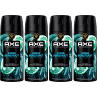 Een afbeelding van Axe Aqua bergamot deo bodyspray 4-pack