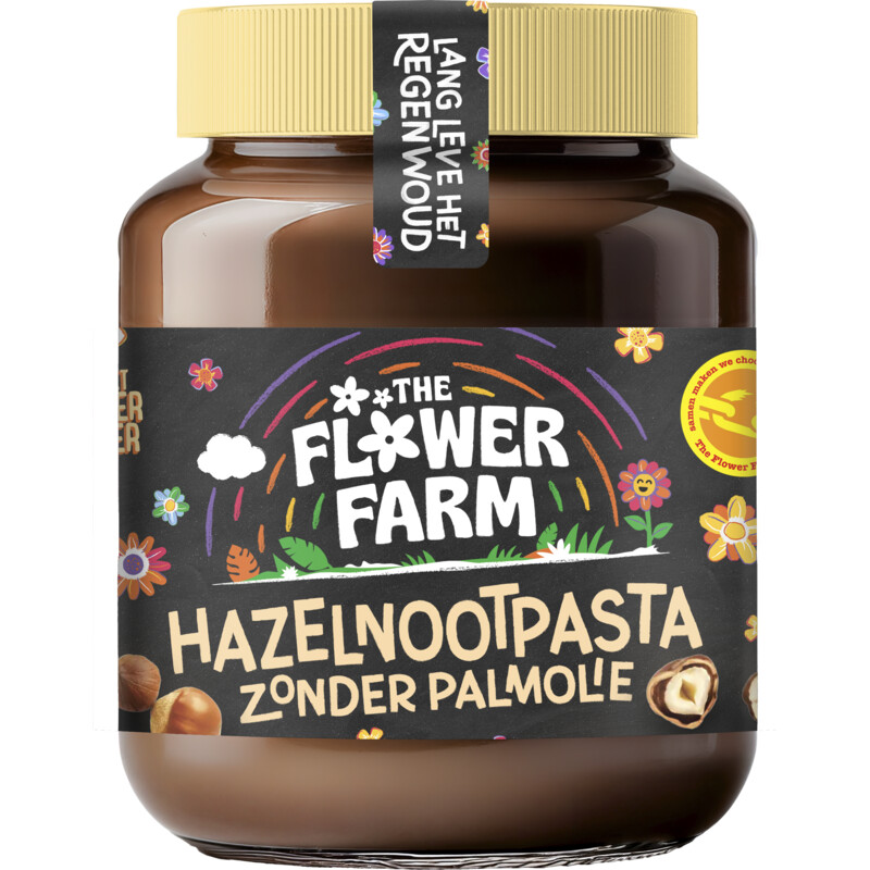 Een afbeelding van Flower Farm Hazelnootpasta zonder palmolie