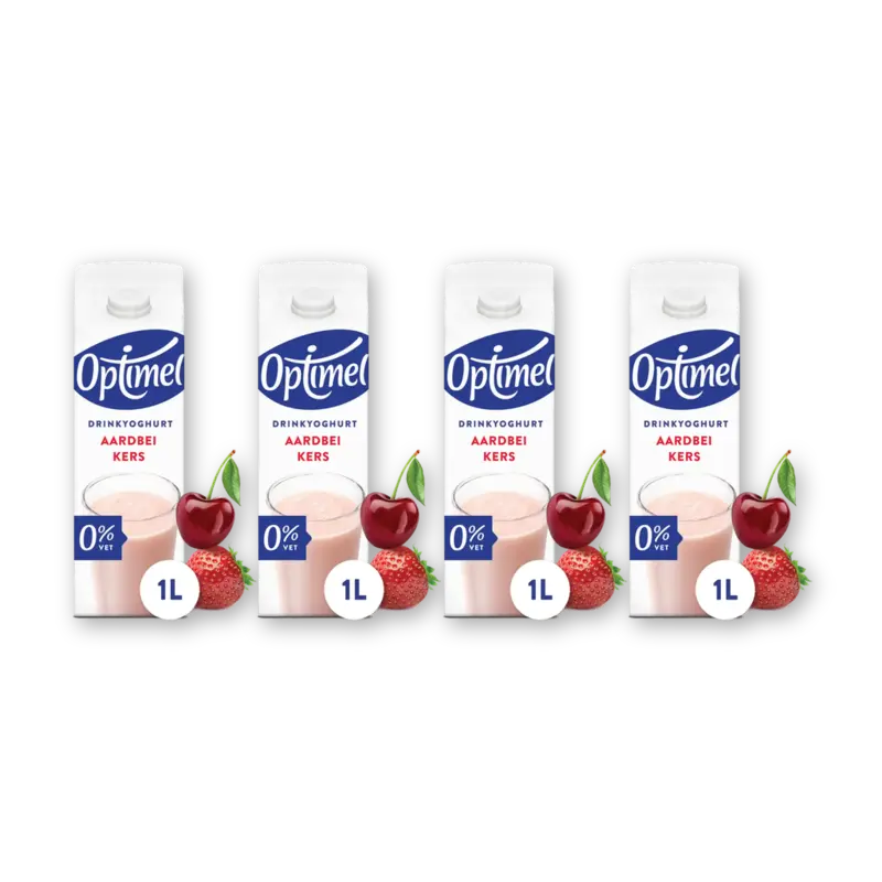 Drinkyoghurt aardbei-kers 4-pack