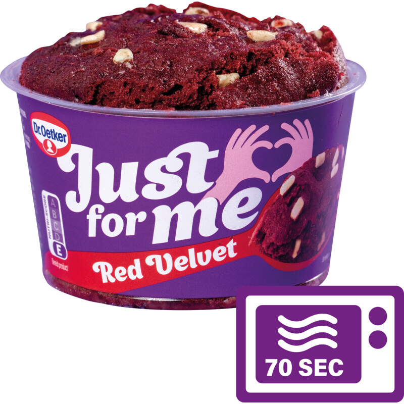 Een afbeelding van Dr. Oetker Just for me red velvet mini cake
