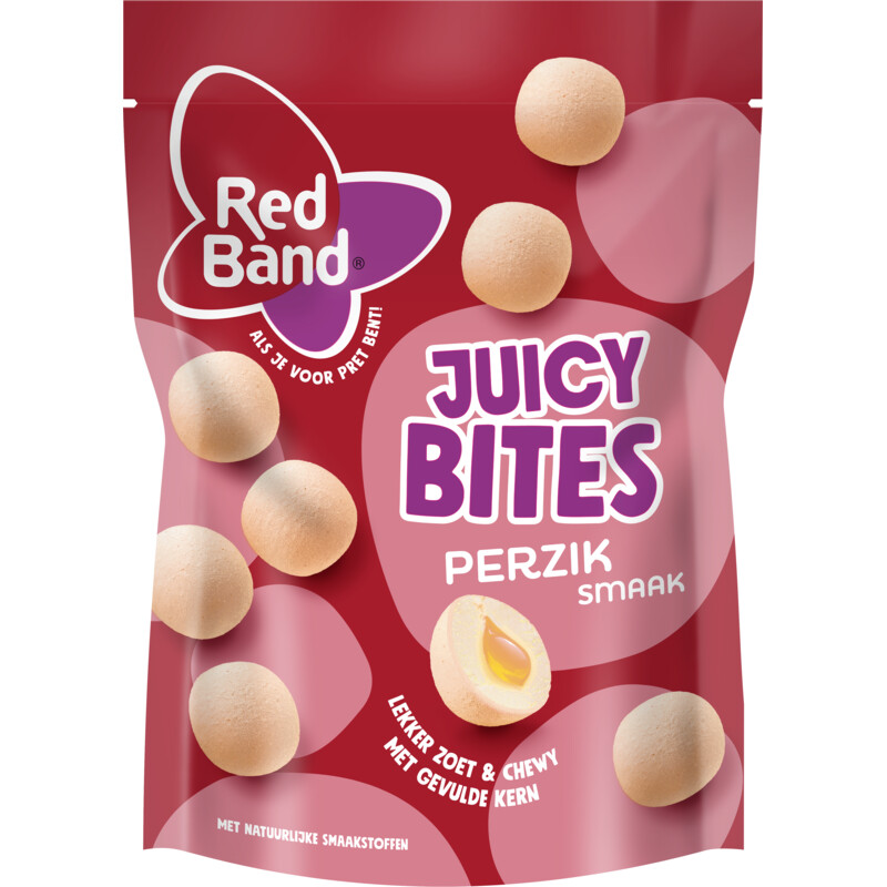 Red Band Juicy bites perzik smaak