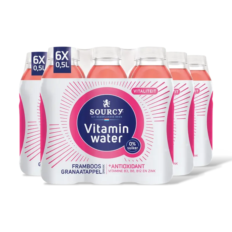 Vitaminwater framboos granaatapp 24-pack