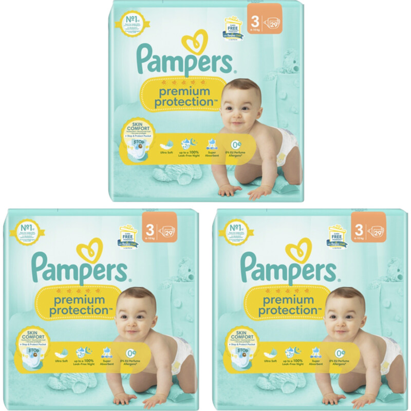 Een afbeelding van Pampers Premium protection luiers maat 3 4-pack