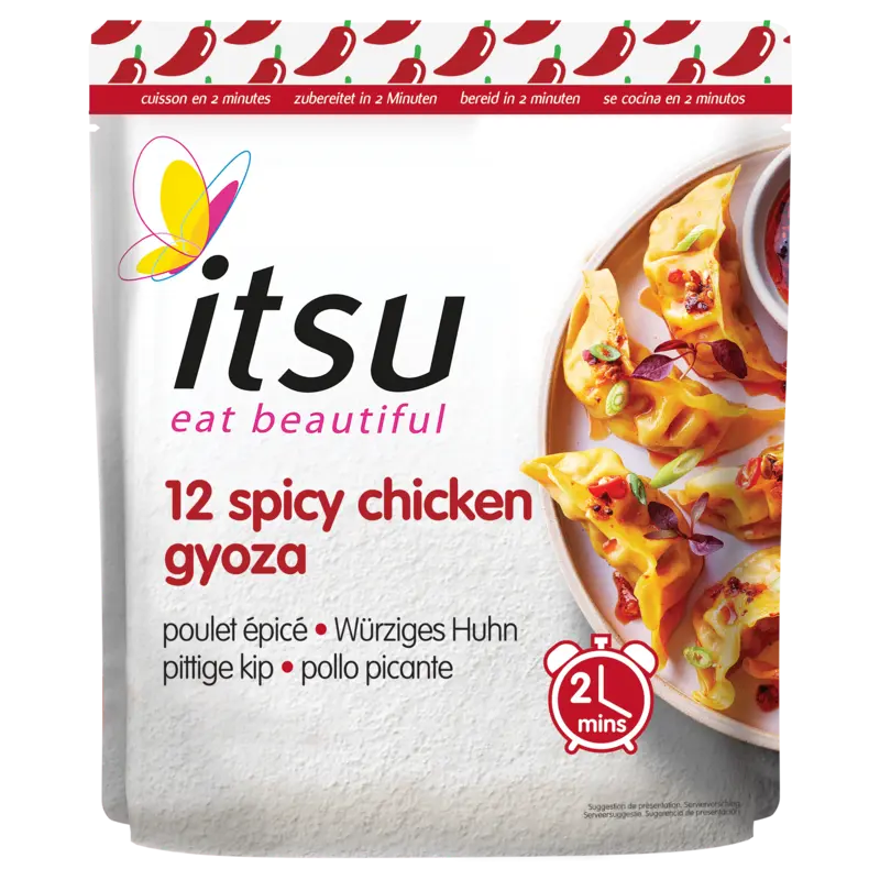 Spicy chicken gyoza