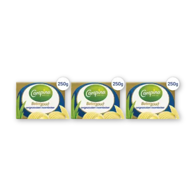pdp-image-Campina Botergoud ongezouten roomboter 3-pack250