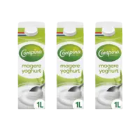 Campina Magere yoghurt 1L 3-pack