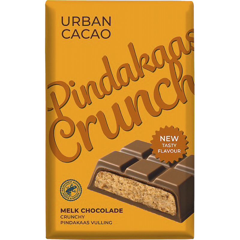 Een afbeelding van Urban Cacao Pinda crunch melk chocolade