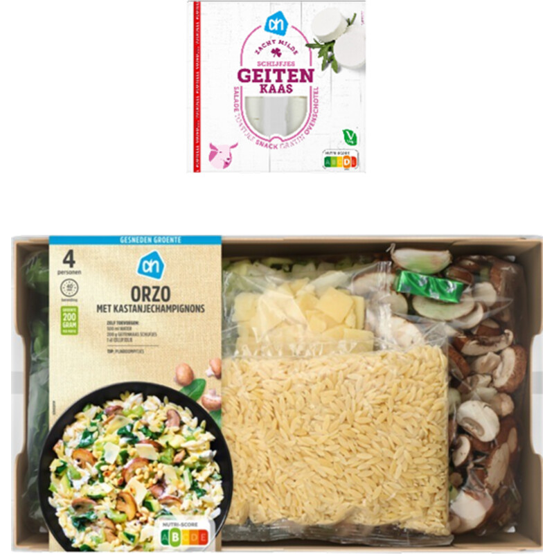 Een afbeelding van AH Gesneden Orzo Kastanjechamp Verspakket