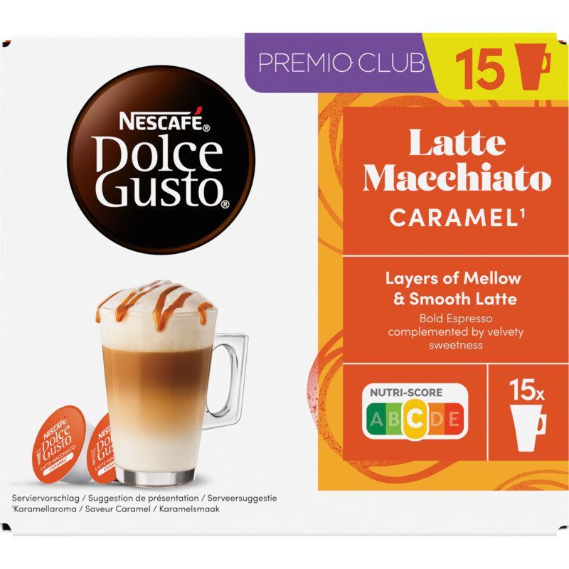 Een afbeelding van Nescafé Dolce Gusto Latte macchiatio caramel capsules