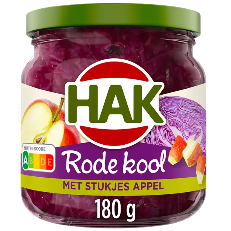 Hak Rode kool met stukjes appel