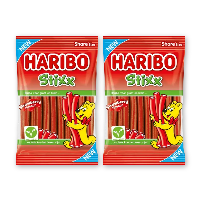 Haribo Stixx strawberry 2-pack