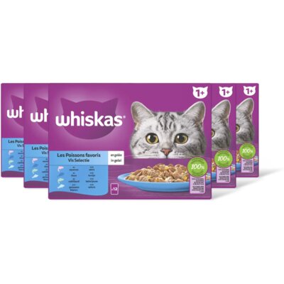 pdp-image-Whiskas 1+ Vis selectie in gelei 5-pack