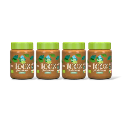 pdp-image-AH Terra Plantaardig bio 100% pindakaas 4-pack