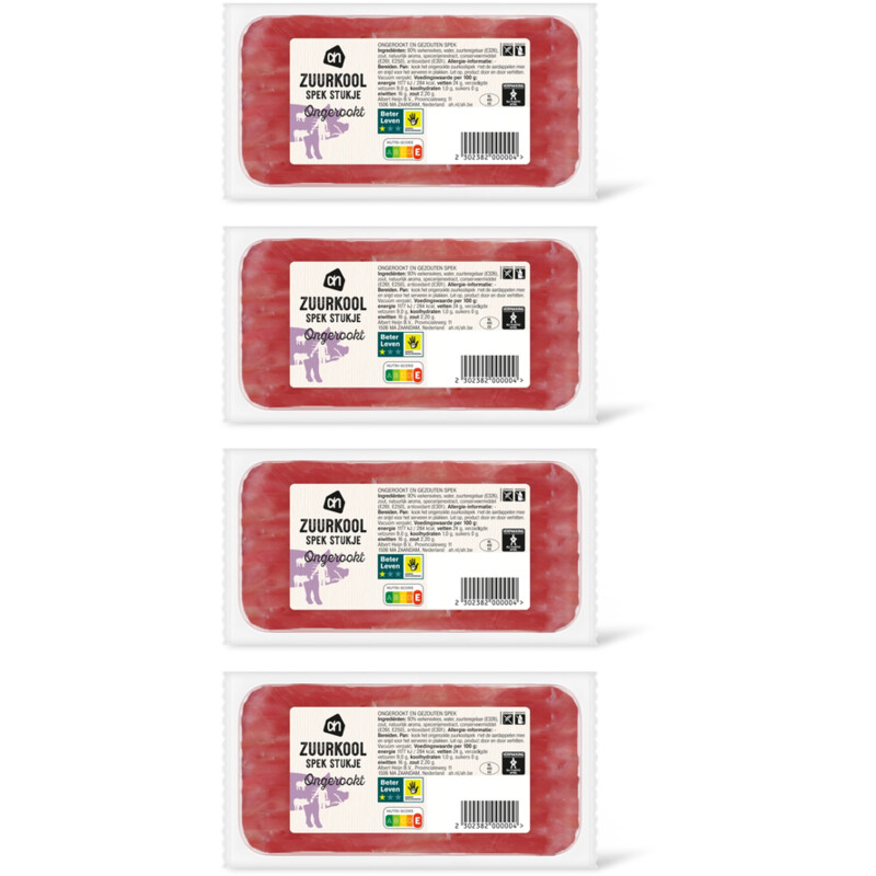 AH Ongekookt zuurkool spek stukje 4-pack