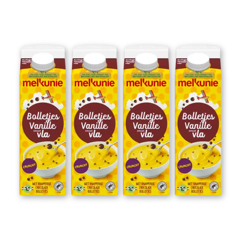 Bolletjesvla met vanillesmaak 4-pack