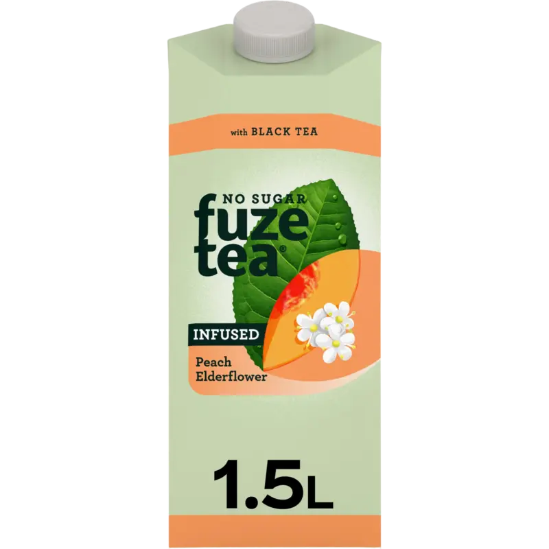 Fuze Tea Black tea peach elderflower no sugar