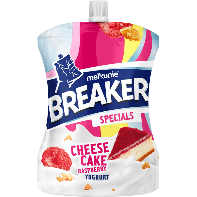 Een afbeelding van Melkunie Breaker cheesecake framboos yoghurt