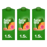 Fuze Tea Black Ice Tea Peach Hibiscus 3-pack