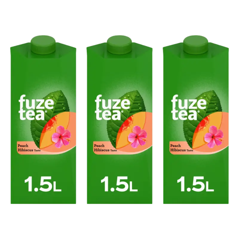 Fuze Tea Black Ice Tea Peach Hibiscus 3-pack